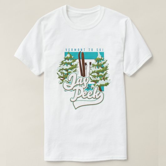 Jay Peek バーモント スキーロゴ Tシャツ (デザイン正面)