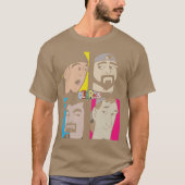 Jay Silent Bob Clerks Group Shot Cartoon Character Tシャツ (正面)