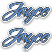 Jayce Name blue Aufkleber Sticker Stickerset シール (正面)