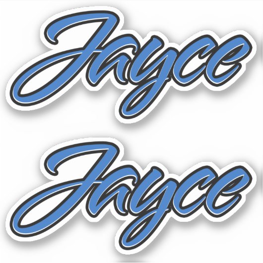 Jayce Name blue Aufkleber Sticker Stickerset シール (正面)