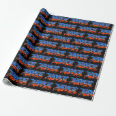 Jayce Vorname Name Graffiti blue orange ラッピングペーパー (アンロールド)