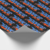 Jayce Vorname Name Graffiti blue orange ラッピングペーパー (角)
