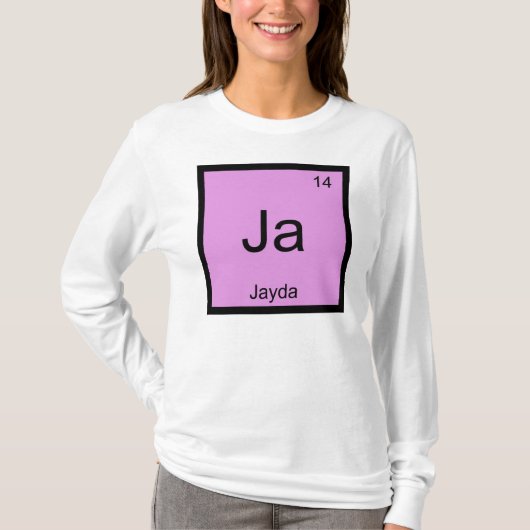 Jayda 名前 化学 元素 周期表 tシャツ (正面)