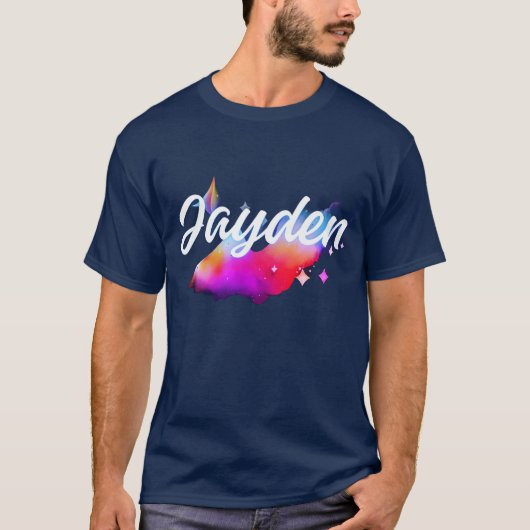 Jayden – Modern Dynamic Name Concept Tシャツ (正面)