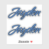 Jayden Name blue Aufkleber Sticker Stickerset シール (シート)