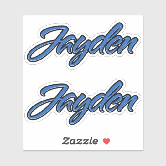 Jayden Name blue Aufkleber Sticker Stickerset シール (シート)