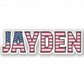 Jayden Name Vorname USA Sticker Stickerset シール (正面)