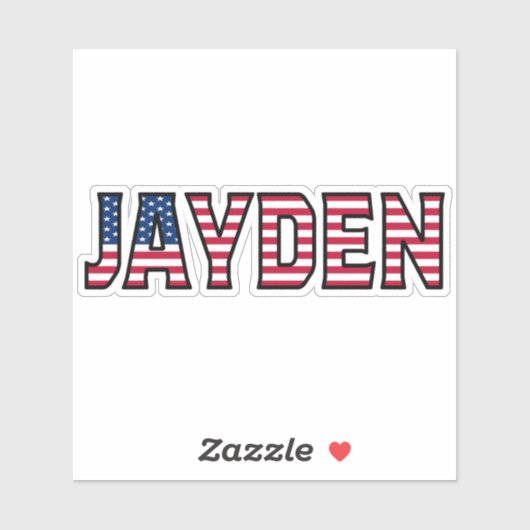 Jayden Name Vorname USA Sticker Stickerset シール (シート)