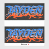 Jayden Vorname Name Graffiti Aufkleber Sticker シール (シート)