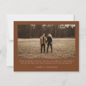 JAYLAボホテラコッタ焼きオレンジありがとう 招待状 (裏面)