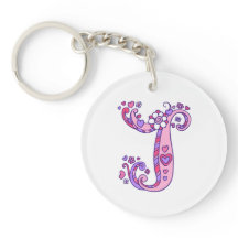 JaylaモノグラムJ名とキーリングを意味