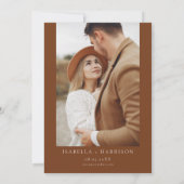 JAYLA Bohemian Terracotta写真Save the Date 招待状 (裏面)