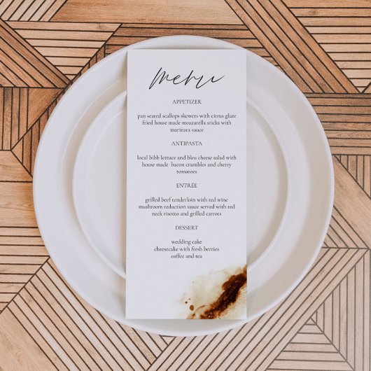 JAYLA Boho Terracotta焼きオレンジ色の錆びメニュー メニュー