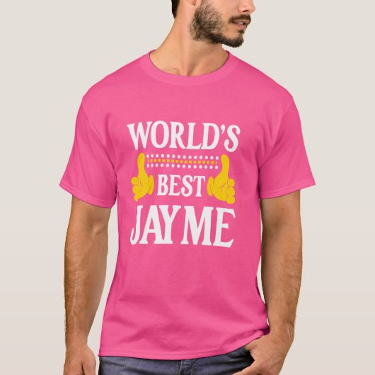 Jayme個人おもしろい名ファーストネーム最高のワールド Tシャツ (正面)