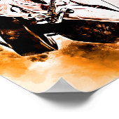 JAZZバンドミュージシャンユニーク水彩音楽 ポスター (角)