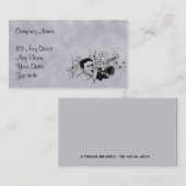 JAZZミュージシャンをグレーの背景に 名刺 (正面/裏面)