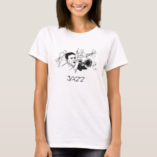 JAZZミュージシャン（トランペットと音楽ノート付き） Tシャツ