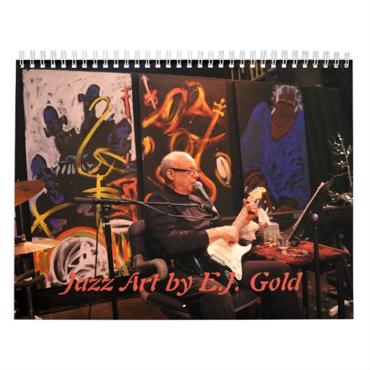 Jazz Art by E.J.金ゴールド カレンダー (カバー)