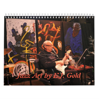Jazz Art by E.J.金ゴールド カレンダー