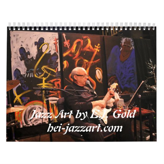 Jazz Art by E.J.金ゴールド カレンダー (カバー)