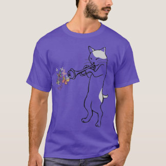 Jazz Cat Playing Trumpet Tシャツ