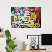 Jazz Fest Du Jardin 2018，編集文字 ポスター (ホームオフィス)