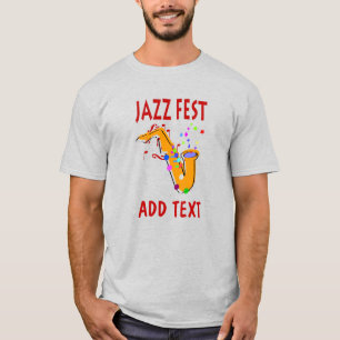 Jazz Fest Sax、名前の追加 Tシャツ