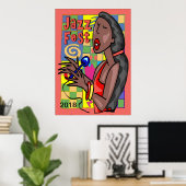 Jazz Fest Singer 2018編集文字 ポスター (ホームオフィス)