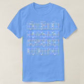 Jazz Guitar Etended 7th Chord Inversion Fingerboar Tシャツ (デザイン正面)