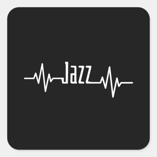 Jazz Heartbeat Music スクエアシール (正面)