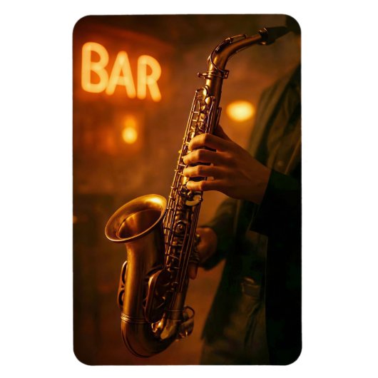 Jazz in Bar Lights マグネット (縦)