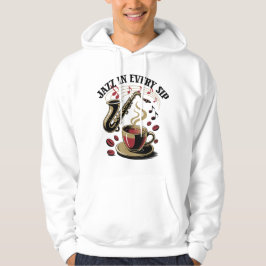 Jazz in Every Sip Coffee Lover Graphic Tee パーカ