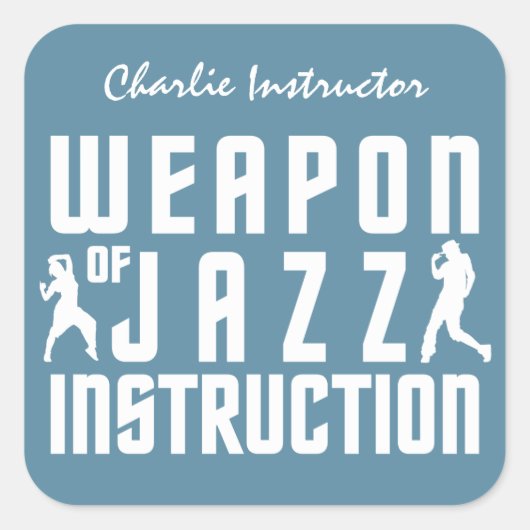 Jazz Instruction名前をカスタムする&カラーシール スクエアシール (正面)
