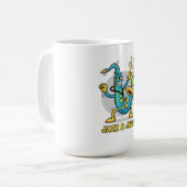 Jazz & Java Funny Saxophone Coffee Mugs  | Jazz  コーヒーマグカップ (正面左)