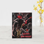 Jazz Music Band誕生日カード – カスタマイズ カード (黄色い花)