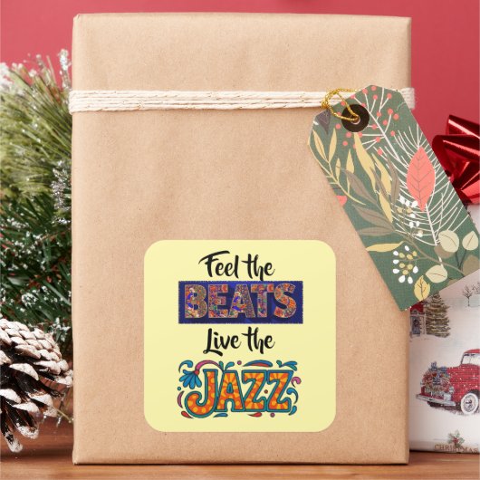 Jazz music lover スクエアシール (クリスマス)