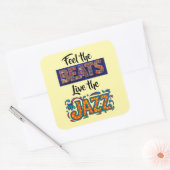 Jazz music lover スクエアシール (封筒)