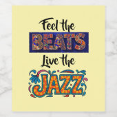 Jazz music lover ワインラベル (シングルラベル)