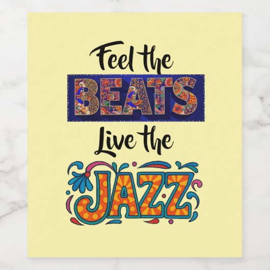 Jazz music lover ワインラベル (シングルラベル)