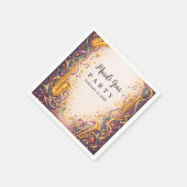 Jazz Music Mardi Gras Masquerade スタンダードカクテルナプキン (角)