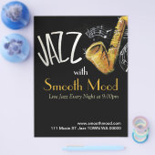 Jazz Music Musician Flyer Invitation チラシ (シングル)