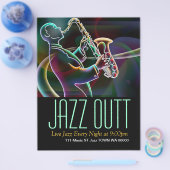 Jazz Music Musician Flyer Invitation チラシ (シングル)