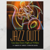 Jazz Music Musician Flyer Invitation チラシ (正面)