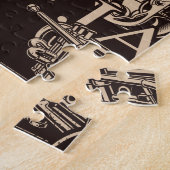 Jazz Music Pattern ジグソーパズル (側面)