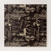 Jazz Music Pattern ジグソーパズル (横)