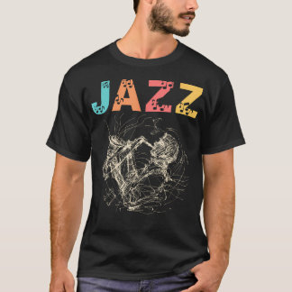 Jazz Music Saxophone Concert Trumpet Piano Orchest Tシャツ