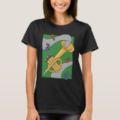 jazz music saxophone instrument notes tシャツ (正面)