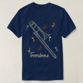 Jazz Musiker Geschenk Posaune Tシャツ (デザイン正面)