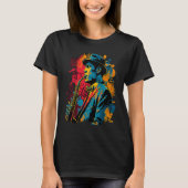 Jazz Saxophone Player Funky Pop 1920s Era Musician Tシャツ (正面)
