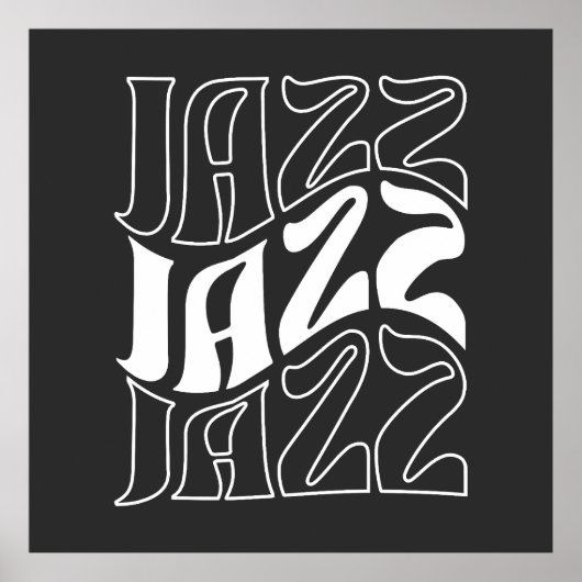 Jazz Wordmark Bold Outline ポスター (正面)